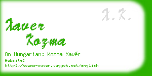 xaver kozma business card